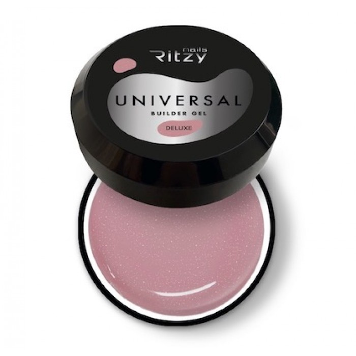 Ritzy Universal Deluxe būvējošais gēls ar smalku mirdzumu 15 ml