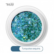 Ritzy A-09 Turquoise sequins luxury mix spīdumi