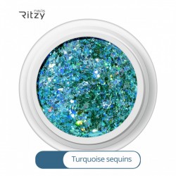 Ritzy A-09 Turquoise sequins luxury mix блёстки