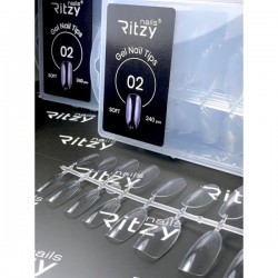 Ritzy Soft gel nail tips 02 Natural oval 240 pcs