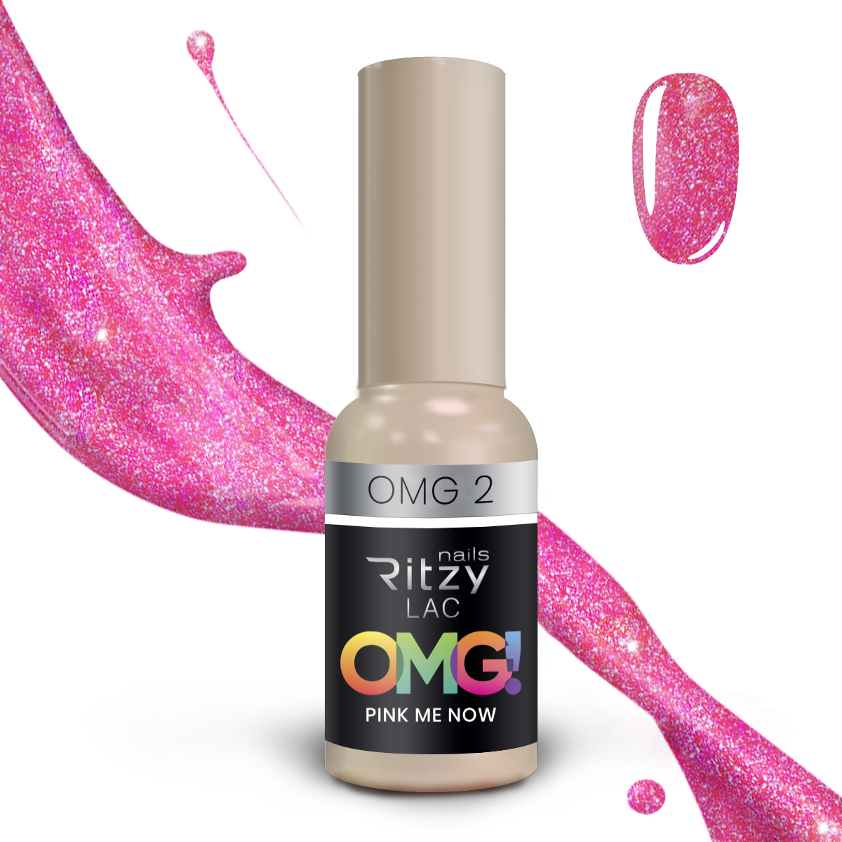 Ritzy Lac OMG2 Pink me now atstarojoša gēllaka 9 ml