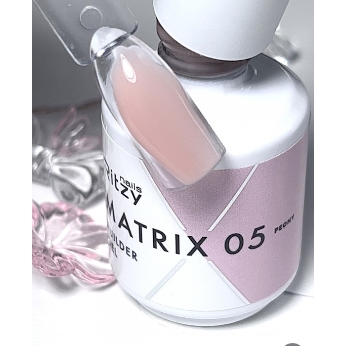 Ritzy Matrix 05 Peony būvējošais gēls pudelē 15 ml