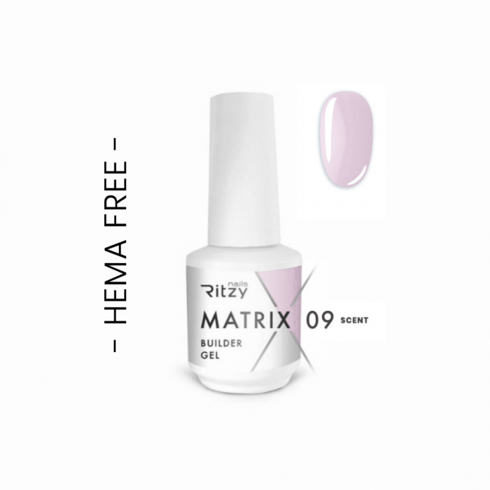 Ritzy Matrix 09 Scent būvējošais gēls pudelē 15 ml