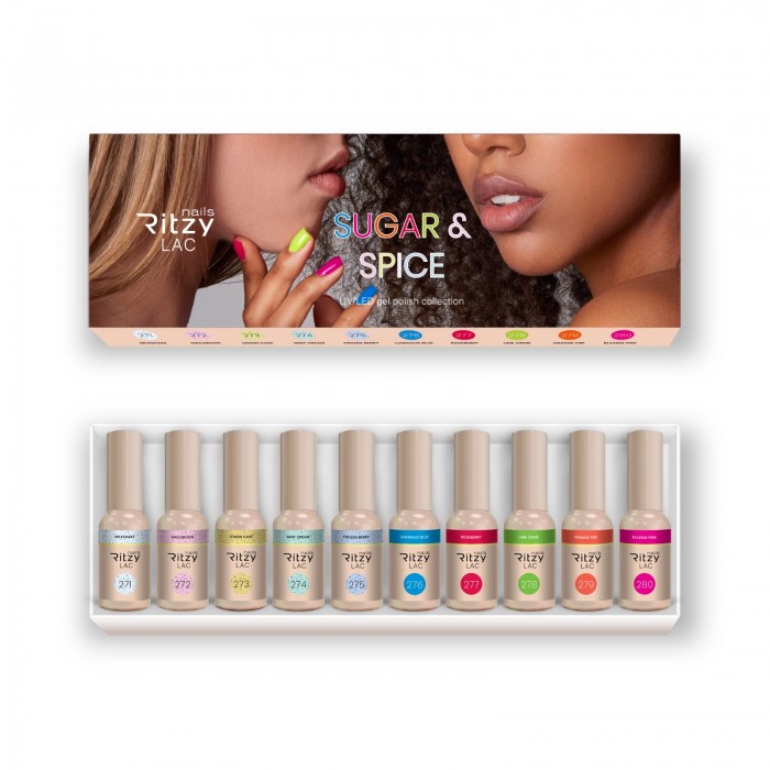 Ritzy Lac 271-280 collection Sugar & Spice gel polish