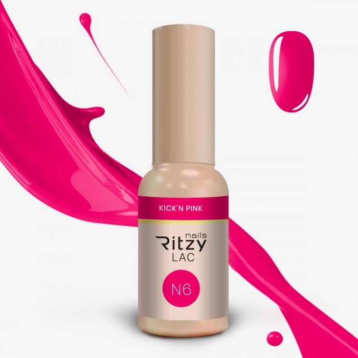 Ritzy Lac N6 KickN Pink gēla laka 9 ml