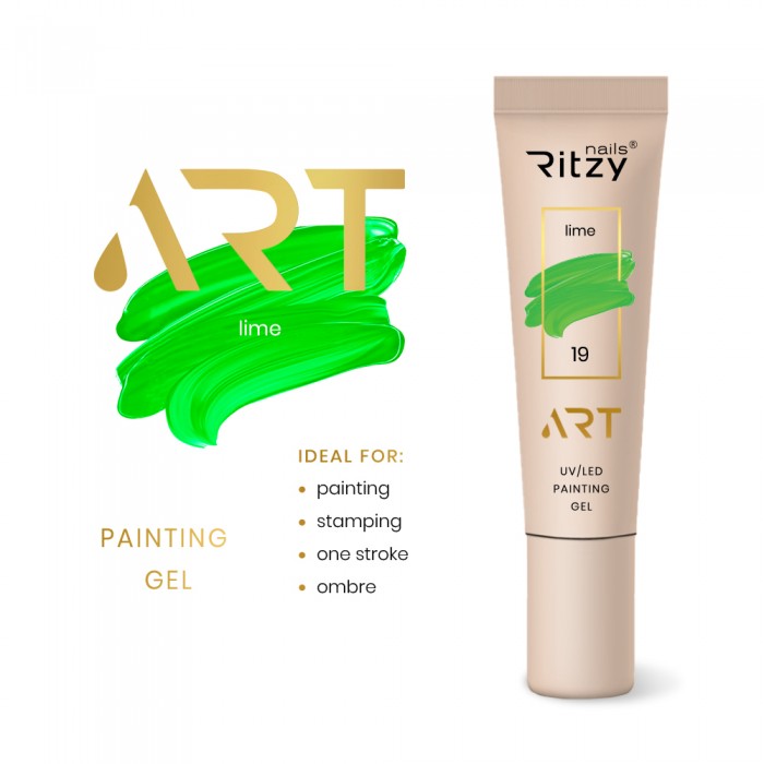 Ritzy ART 19 lime gēla krāsa 5 ml