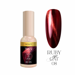 Ritzy Lac Cat Eye Ruby Infinity 08 gēllaka 9 ml Ritzy Lac Cat Eye Ruby Infinity 08 gēllaka 9 ml