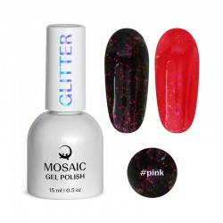 Mosaic Spark Pink мерцающий розовый топ гель 15 мл