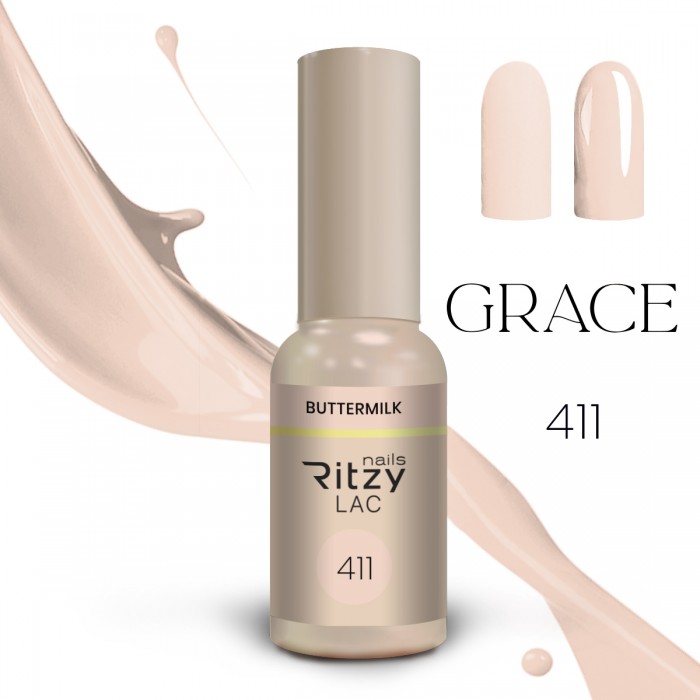 Ritzy Lac 411 Buttermilk gel polish 9 ml