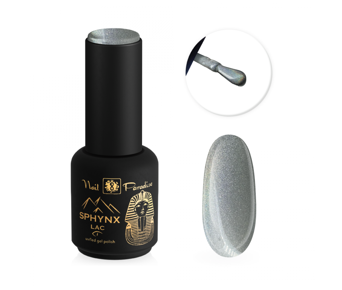 Sphynx lac 920006 Holo glaw Cat eye gēla laka 10 ml Sphynx lac 920006 Holo glaw Cat eye gēla laka 10 ml