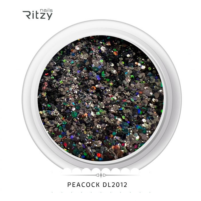 Ritzy DL2012 peacock glitter