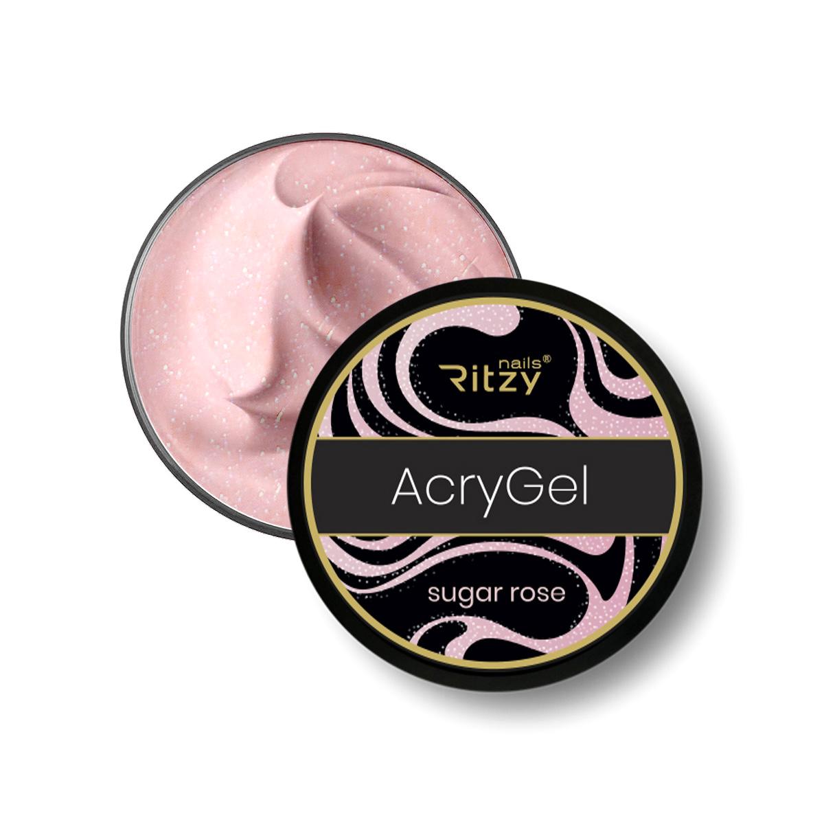 Ritzy Acrygel Sugar rose akrila gēls ar mirdzumu 56 ml