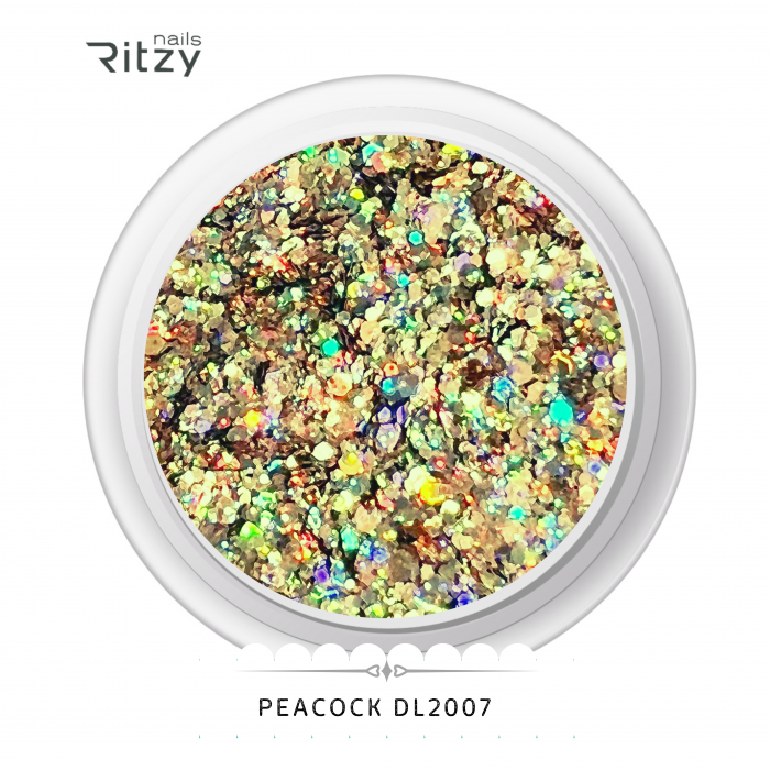 Ritzy DL2007 peacock glitter