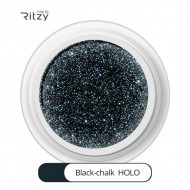 Ritzy Holo black chalk superfine glitter