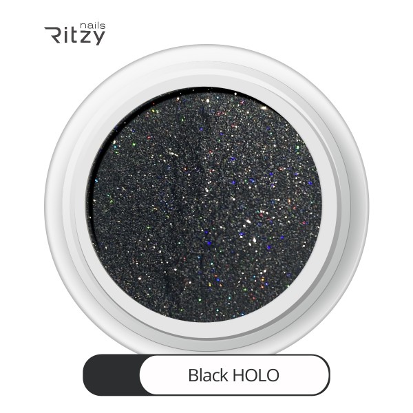 Ritzy Holo black superfine spīdumi