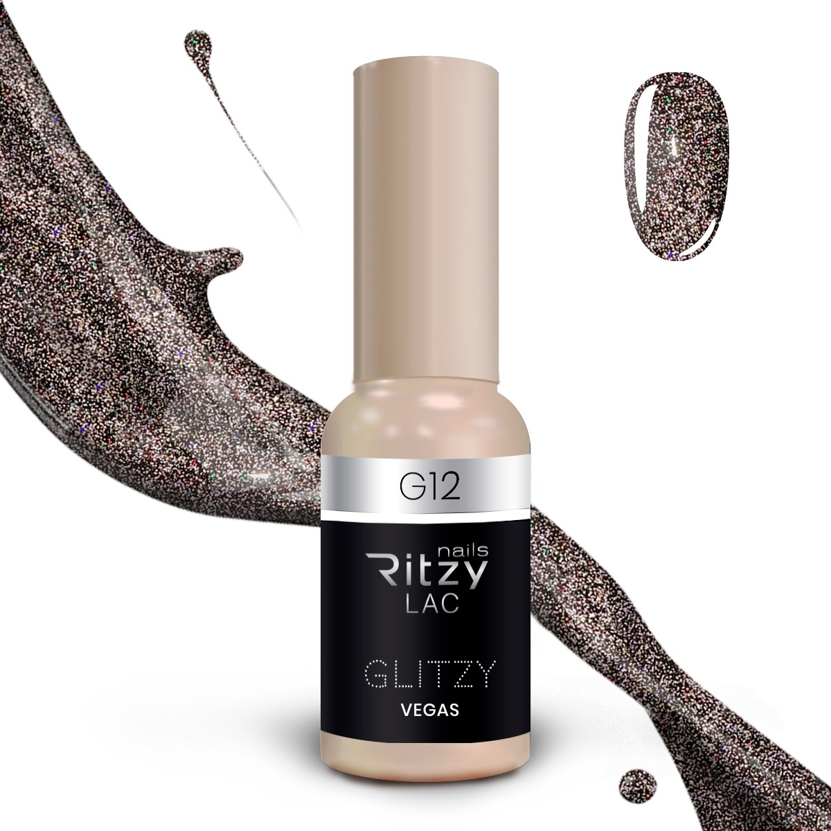 Ritzy Lac G12 Vegas reflective gel polish 9 ml