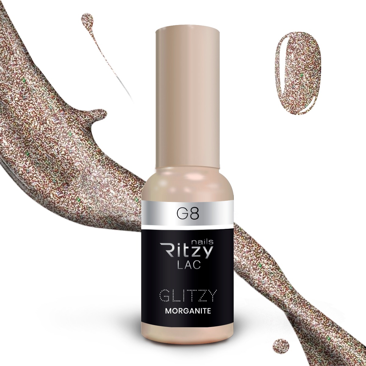 Ritzy Lac G8 Morganite reflective gel polish 9 ml