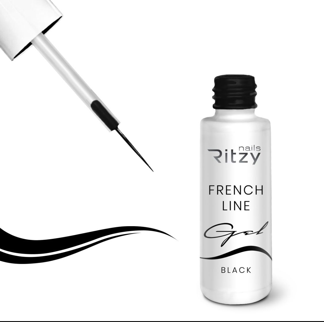 Ritzy lac French line Black гель лак 7 мл