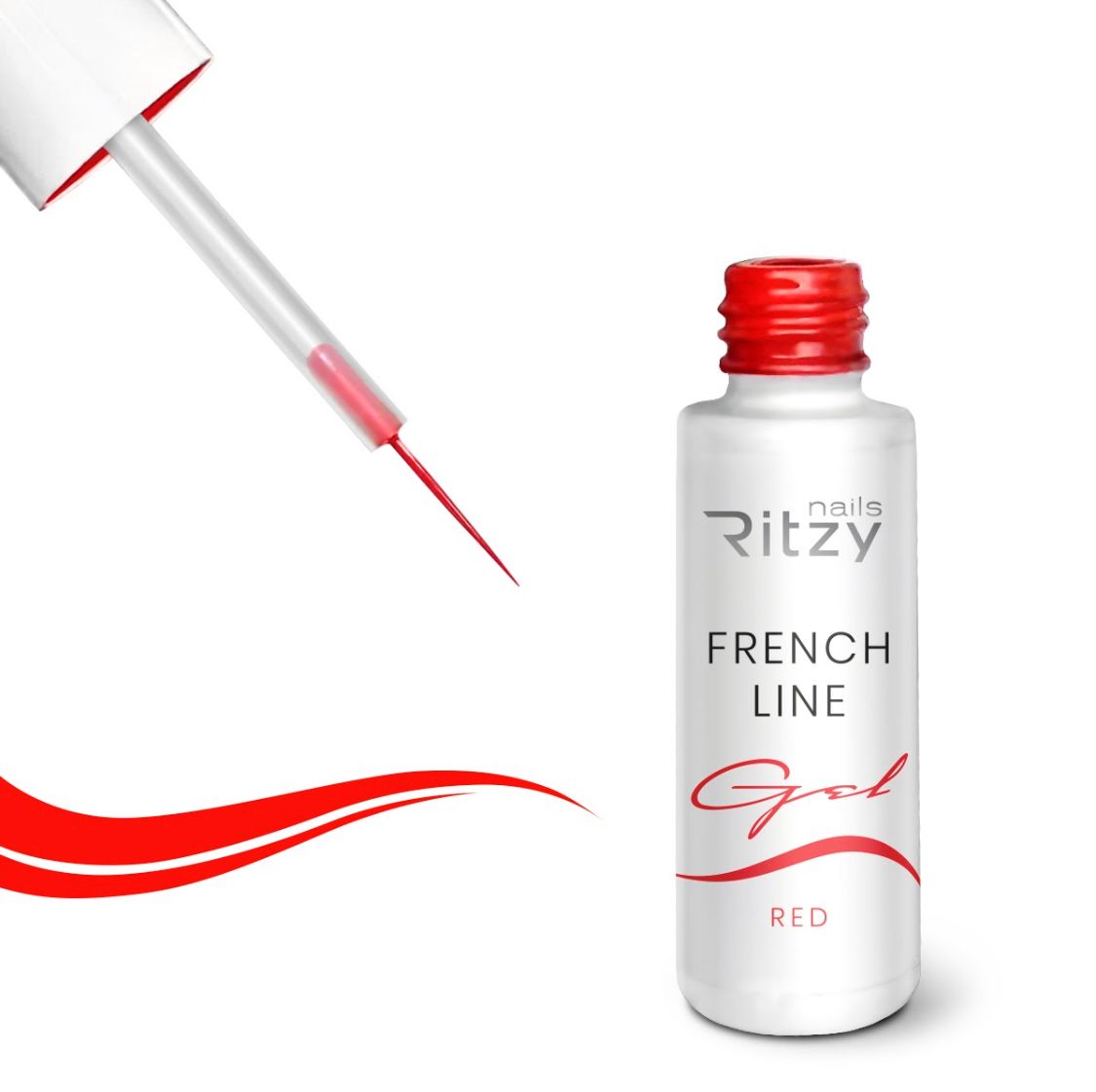 Ritzy lac French line Red gel polish 7 ml