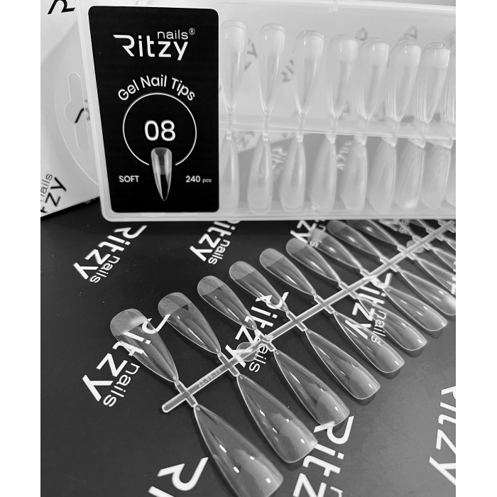 Ritzy Soft gel nail tips 08 Elegant almond 240 pcs