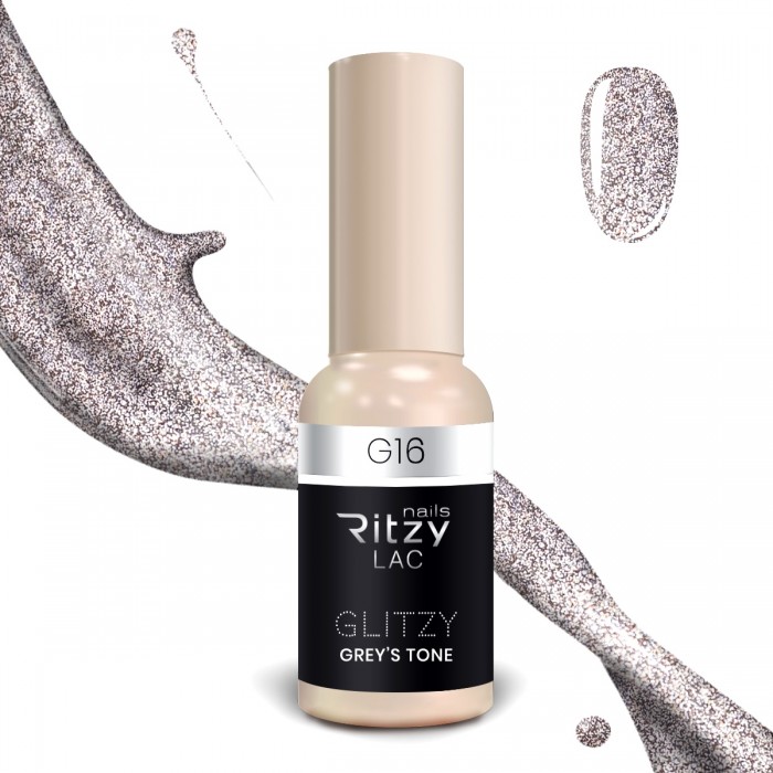 Ritzy Lac G16 Grey's tone reflective gel polish 9 ml