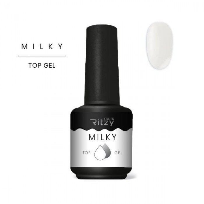 Ritzy Milky топ гель без липкого слоя 10 мл