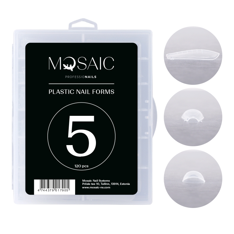 Mosaic Nr.5 dual forms,salon almond and oval shape 120 pcs