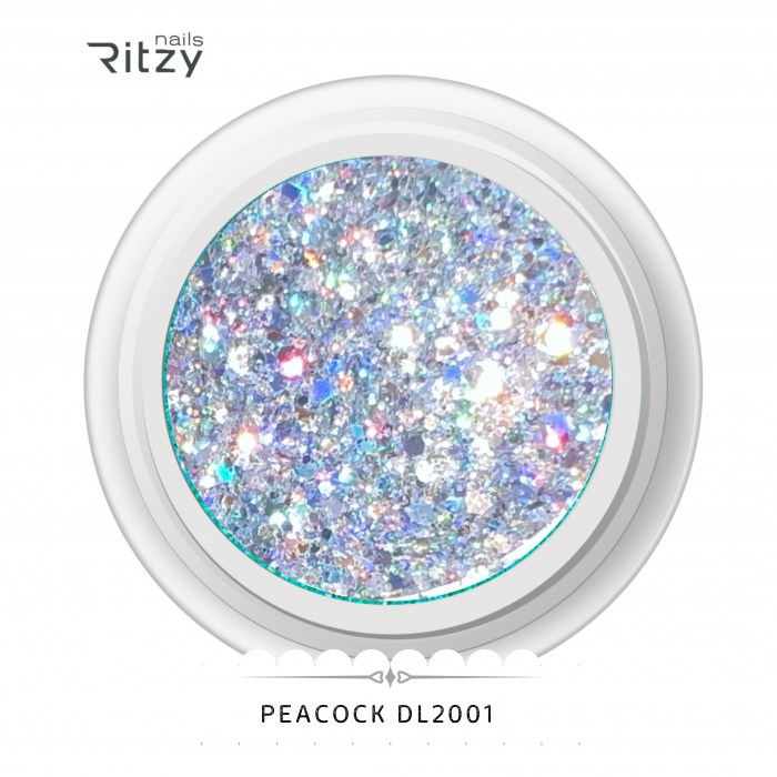 Ritzy DL2001 peacock glitter