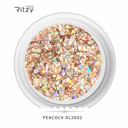 Ritzy DL2002 peacock glitter 