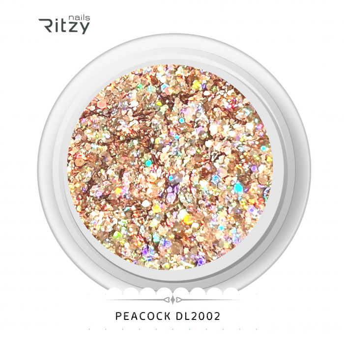 Ritzy DL2002 peacock glitter