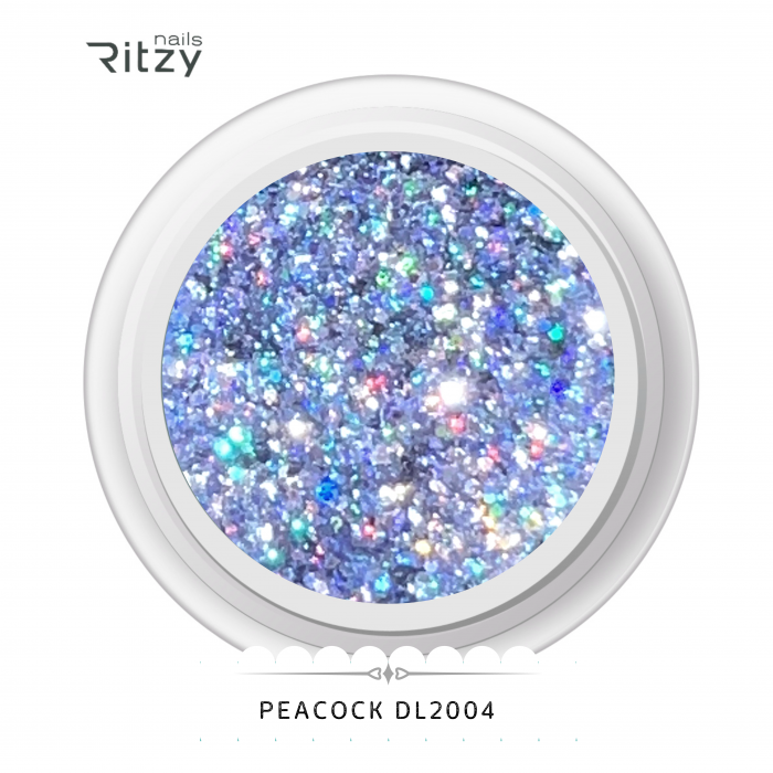 Ritzy DL2004 peacock блёстки