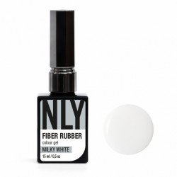 NLY Fiber Rubber Colour Gel Milky White 15 ml