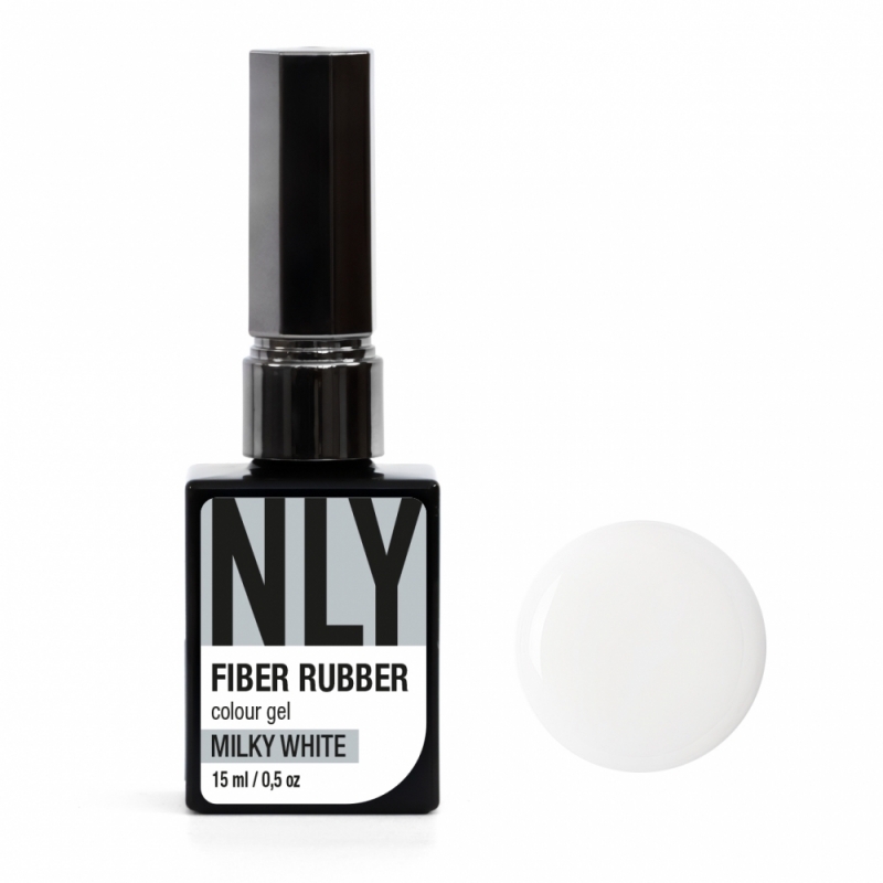 NLY Fiber Rubber Colour Gel Milky White 15 ml