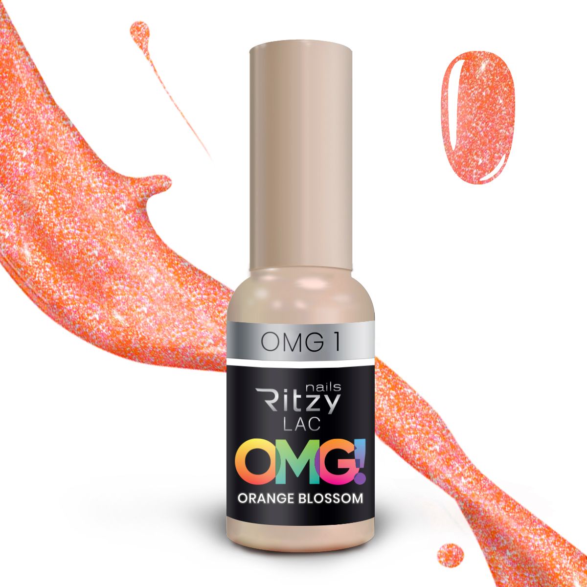 Ritzy Lac OMG 1 orange blossom gēla laka 9 ml