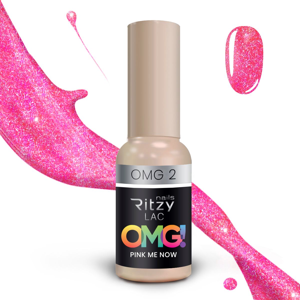 Ritzy Lac OMG 2 pink me now gel polish 9 ml