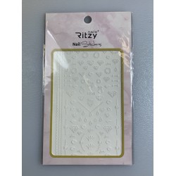 Ritzy TM/Nail art Stickers/F218 white