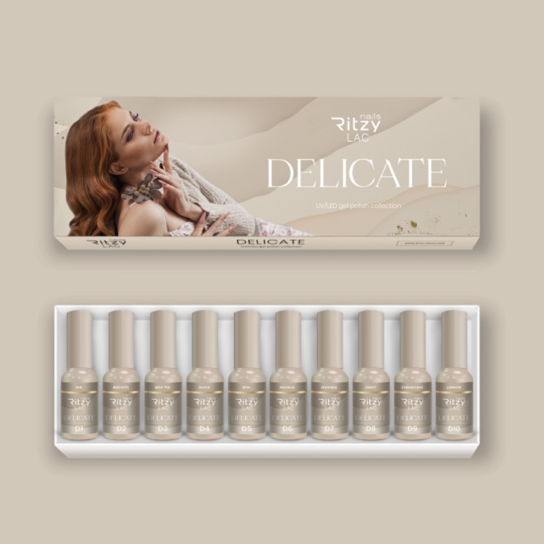 Ritzy Lac gēllakas kolekcija Delicate D1- D10 Ritzy Lac gēllakas kolekcija Delicate D1- D10