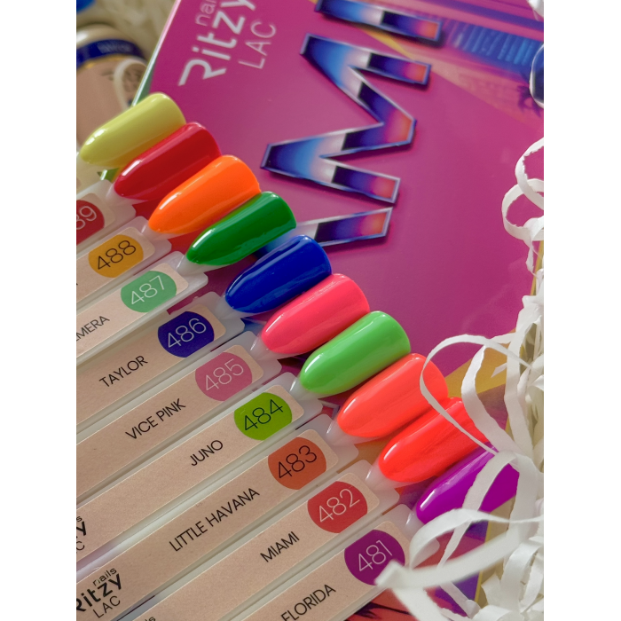 Ritzy Lac 485 Vice Pink gēla laka 9 ml Ritzy Lac 485 Vice Pink gēla laka 9 ml