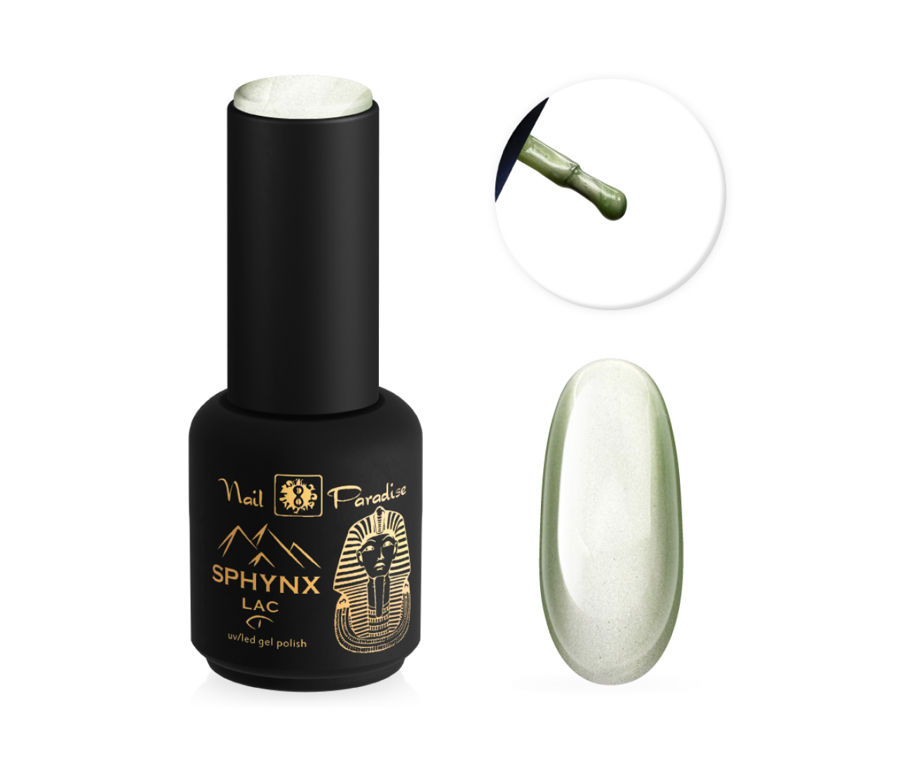 Sphynx lac 912006 Sunlit Peridot Cat eye gēla laka 10 ml