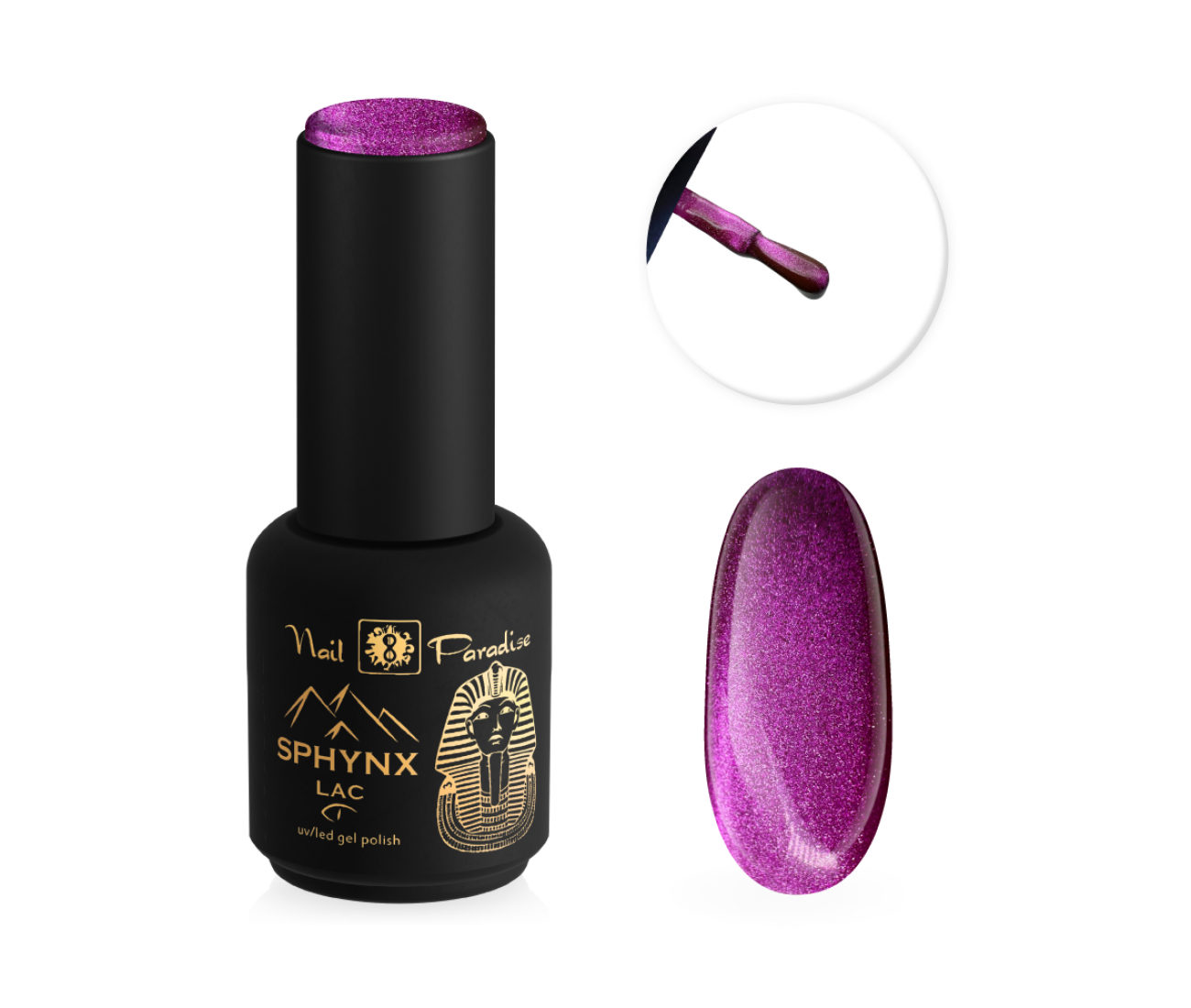 Sphynx lac 919003 Dusc wine Cat eye gēla laka 10 ml Sphynx lac 919003 Dusc wine Cat eye gēla laka 10 ml