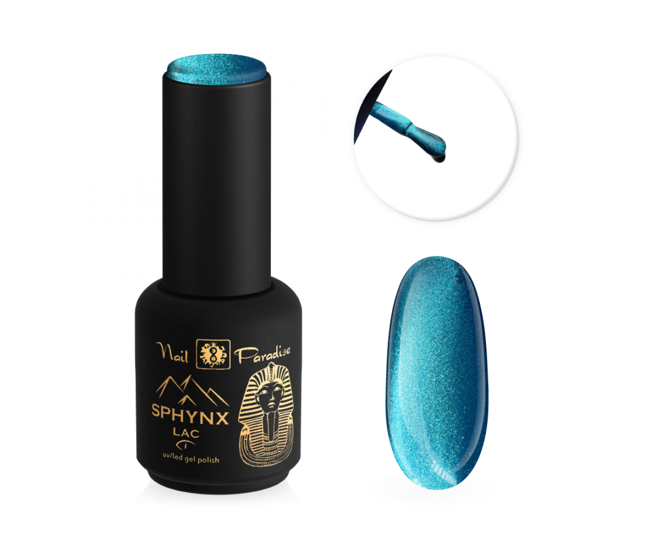 Sphynx lac 919004 Midnight pure Cat eye gēla laka 10 ml Sphynx lac 919004 Midnight pure Cat eye gēla laka 10 ml