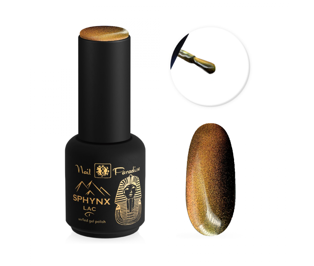 Sphynx lac 921002 Bronze temptation Cat eye gel polish 10 ml Sphynx lac 921002 Bronze temptation Cat eye gel polish 10 ml