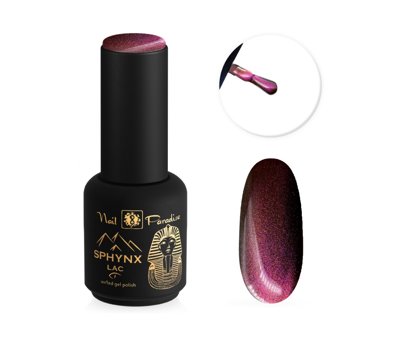 Sphynx lac 921005 Liquid steel Cat eye gēla laka 10 ml Sphynx lac 921005 Liquid steel Cat eye gēla laka 10 ml