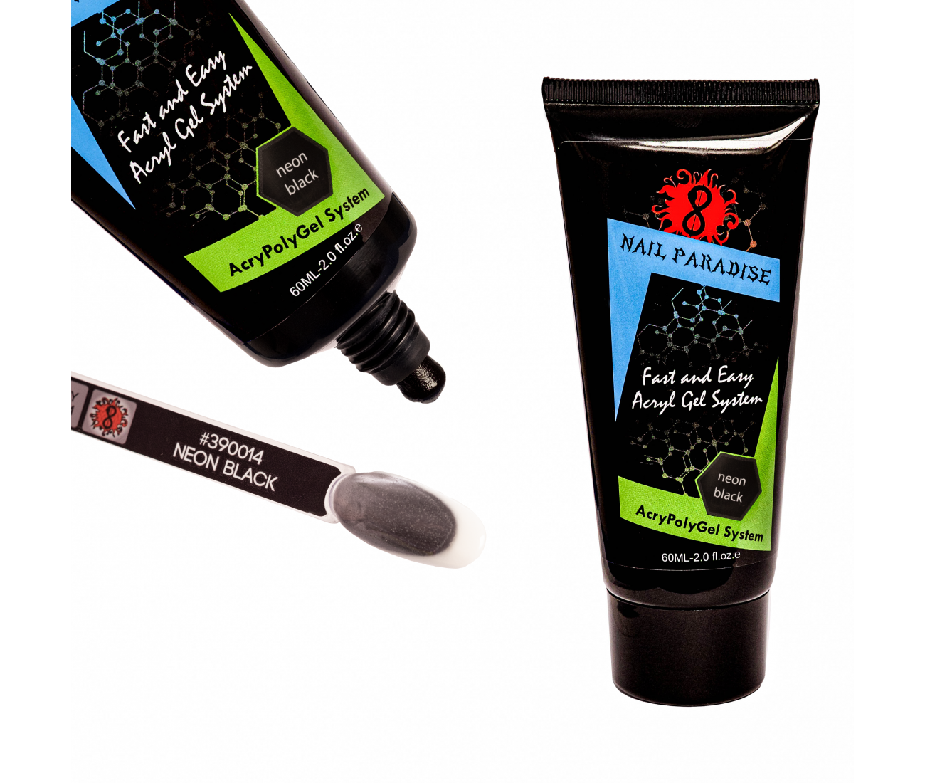 AcryPolyGel Black neon/30ml