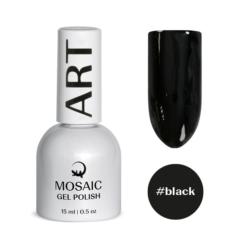 Mosaic Black gel polish 15 ml