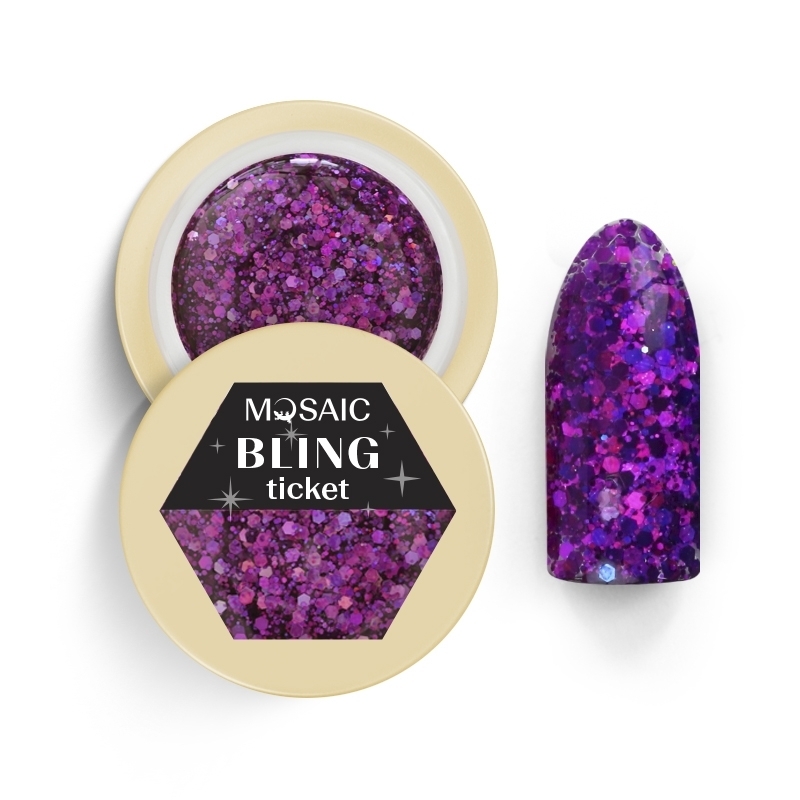 Mosaic Bling gliteru gēla Ticket 5 ml