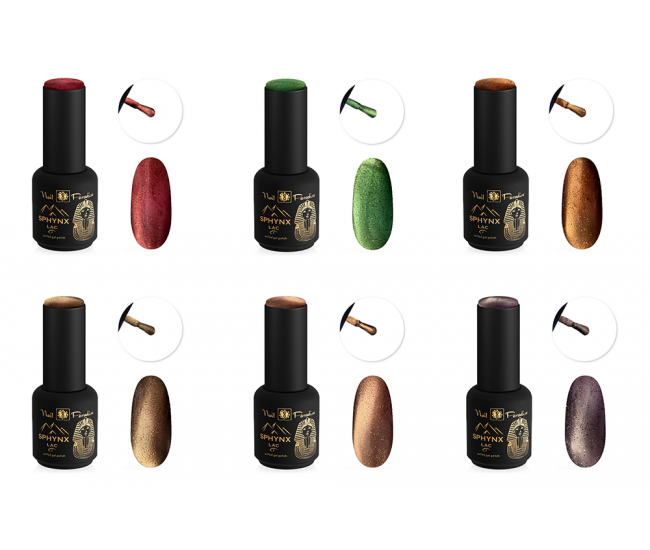 Sphynx lac KOMPLEKTS 927 col. Cat eye gēllaka 6*10 ml