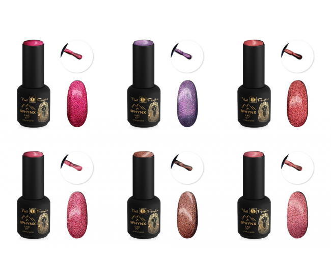 Sphynx lac KOMPLEKTS 925 col. Cat eye gēllaka 6*10 ml