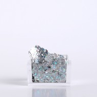 Mosaic foil leaf folijas lapas hologrammas sudrabs