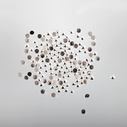Mosaic metal half ball silver